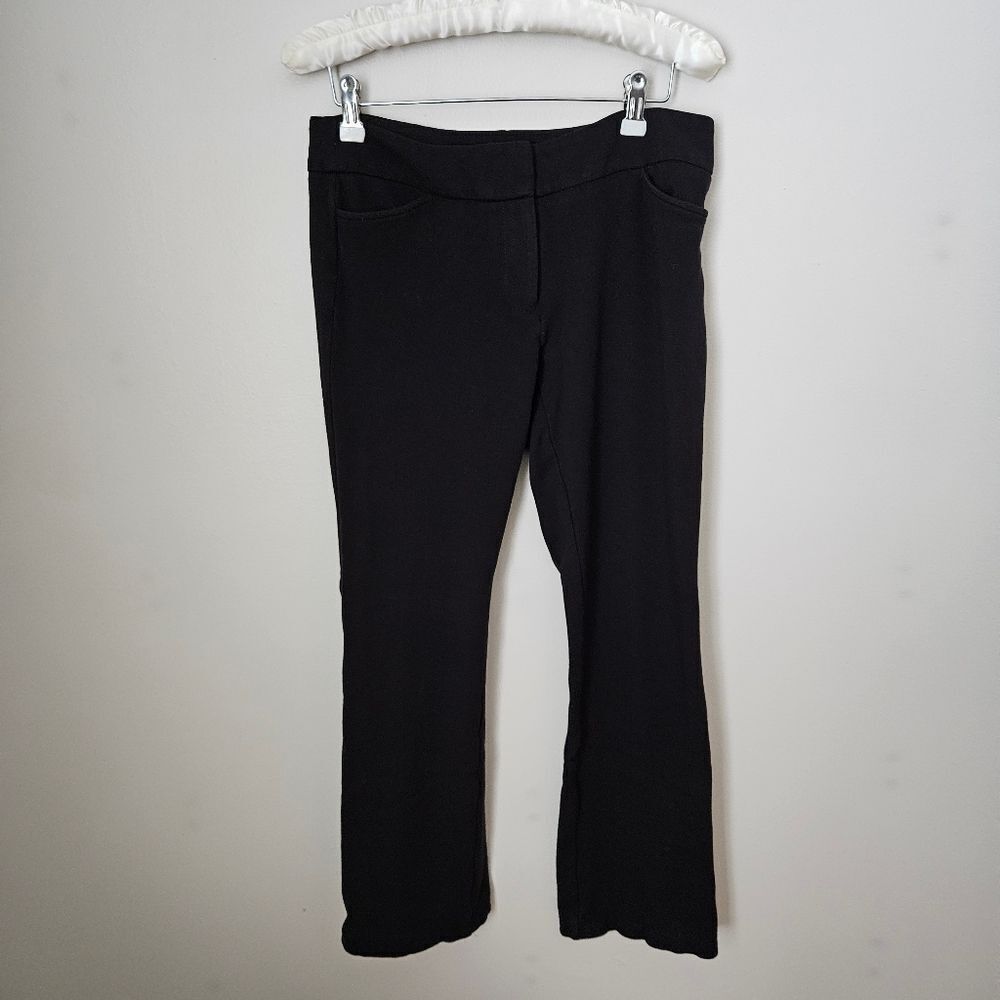 Loft Pants Marisa Bootcut Black Business Casual Neutral Trendy Classic Staple